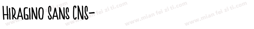 Hiragino Sans CNS字体转换